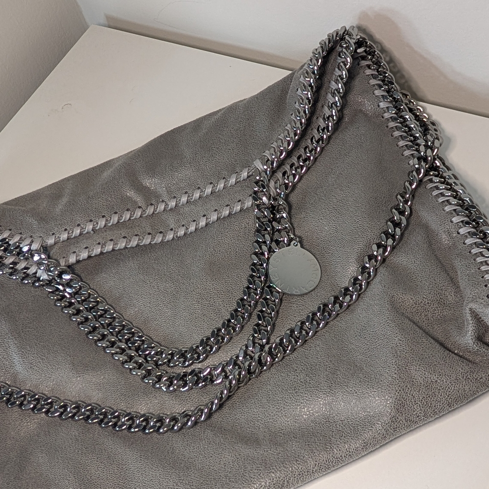 Stylish Stella McCartey Falabella Gray Chain-Embellished Women's Bag
